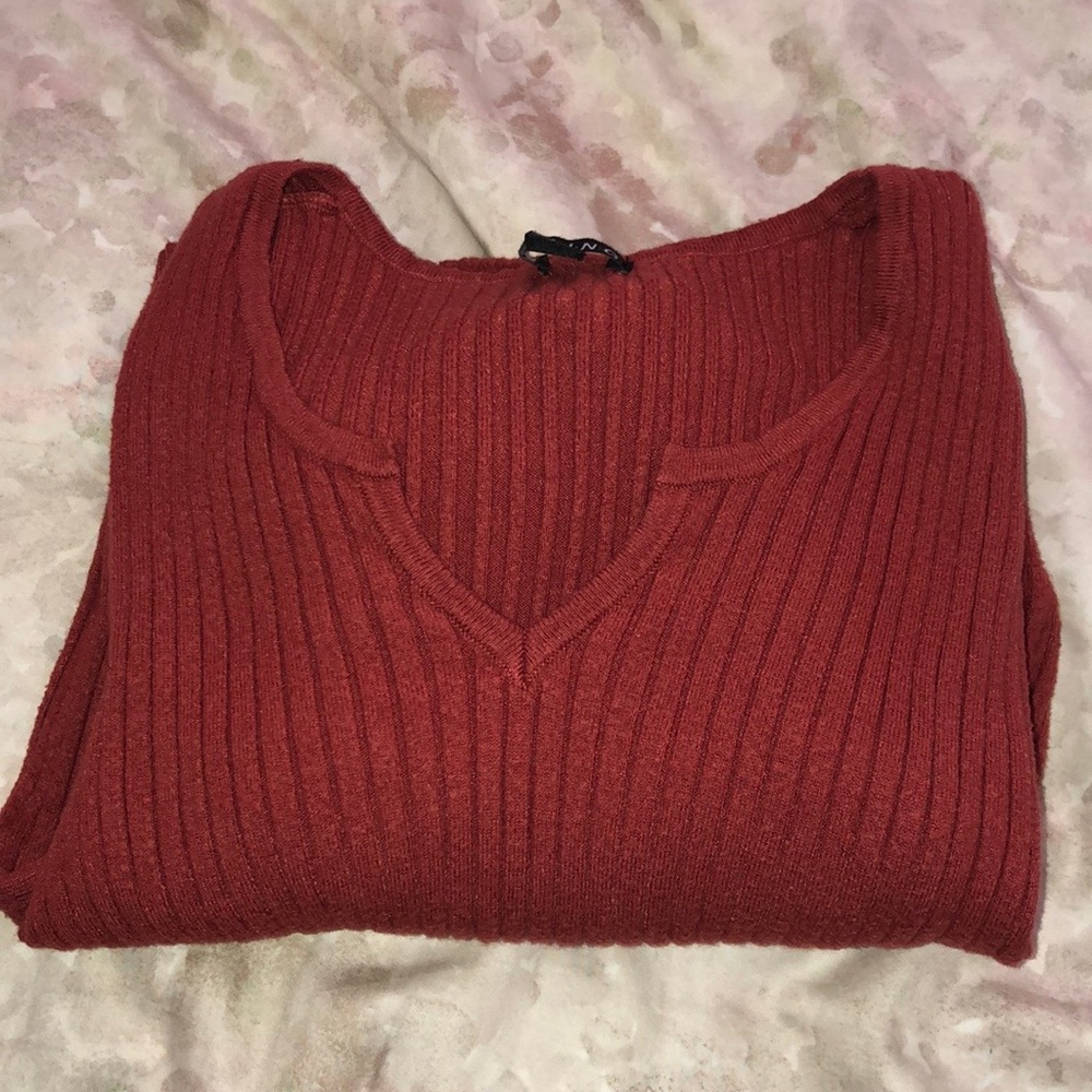 Brown long sleeve top